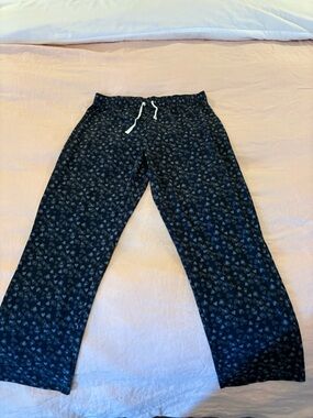 Calvin Klein navy blue Heart-Print pajama Pants size L
